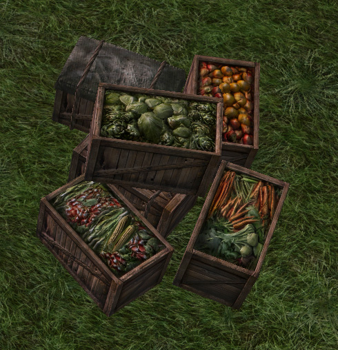 LOTRO Farmers Faire - Crates of Vegetables
